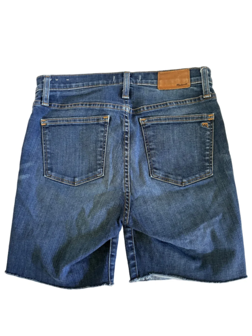 Madewell 9” High Rise Skinny Jean cutoff Shorts Women’s 27 Blue Distressed Denim